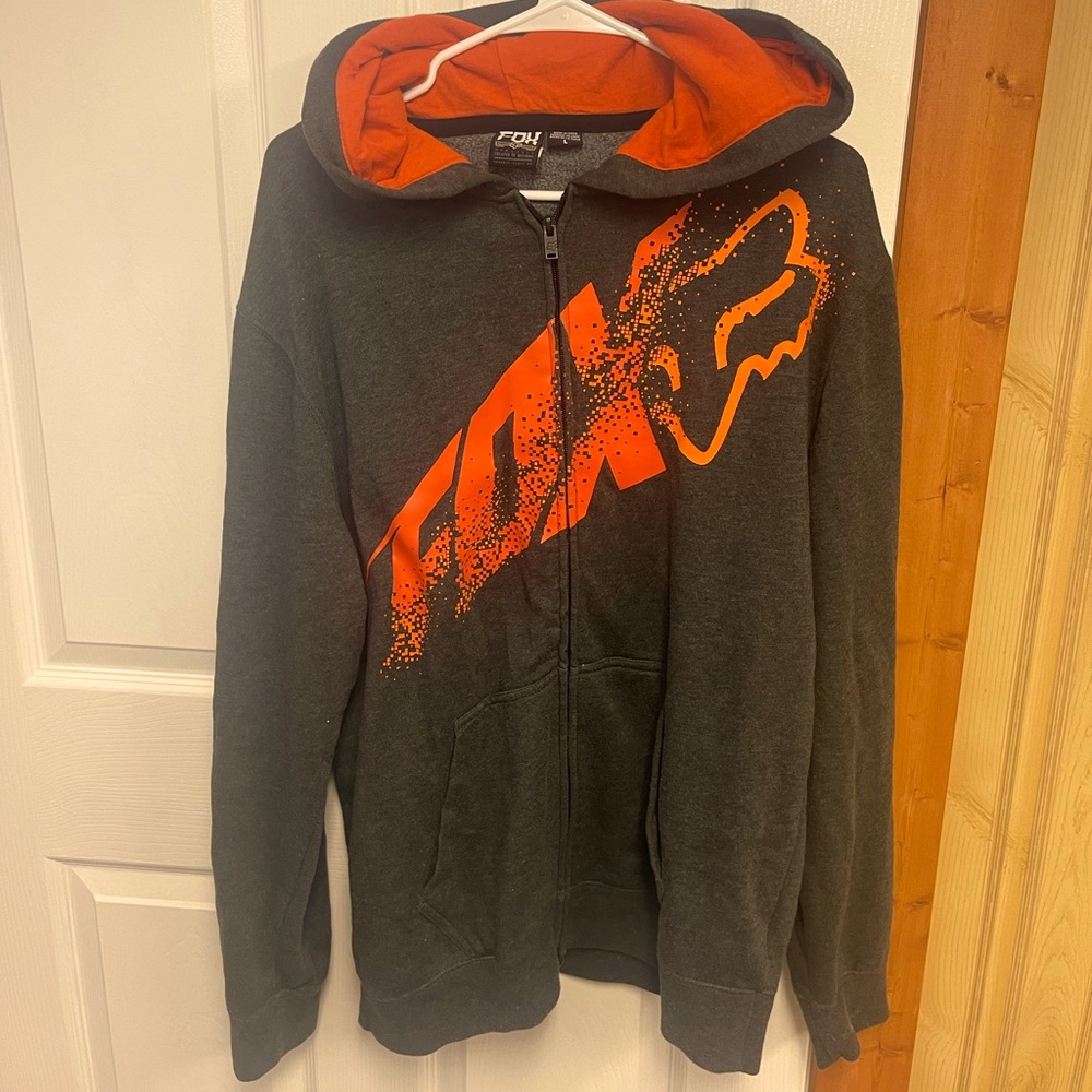 Large Fox Racing Zip-up Hoodie